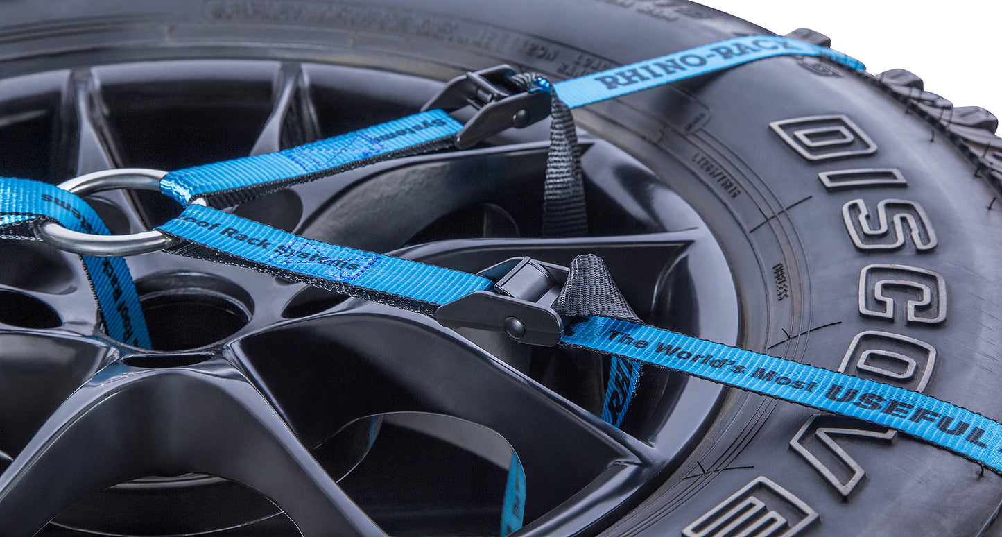 Porte roue pour galerie pioneer (par sangle) - RHINO-RACK sur Xperts4x4 Accessoires 4x4 Off-Road