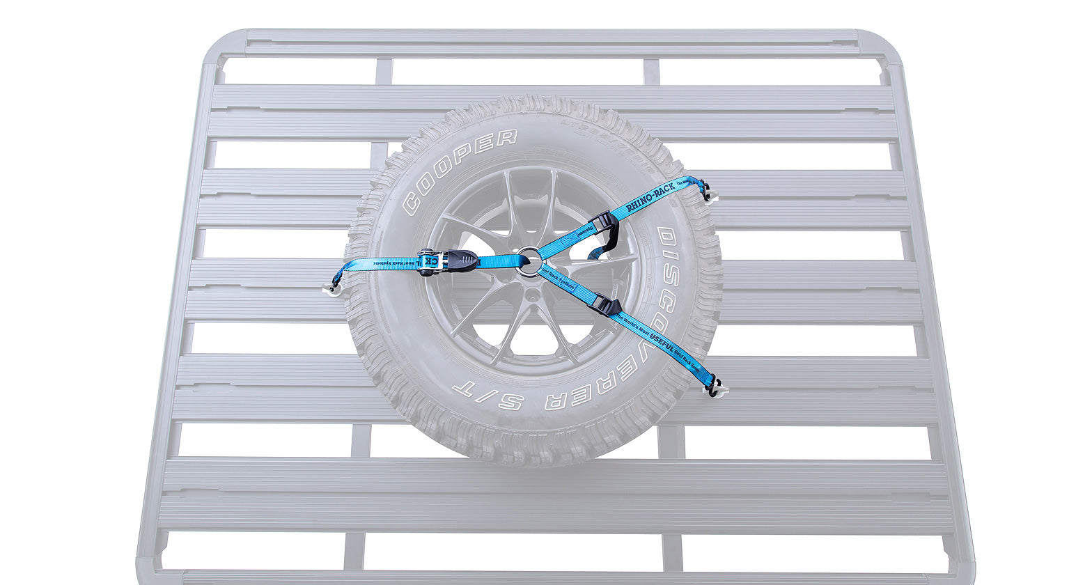 Porte roue pour galerie pioneer (par sangle) - RHINO-RACK sur Xperts4x4 Accessoires 4x4 Off-Road