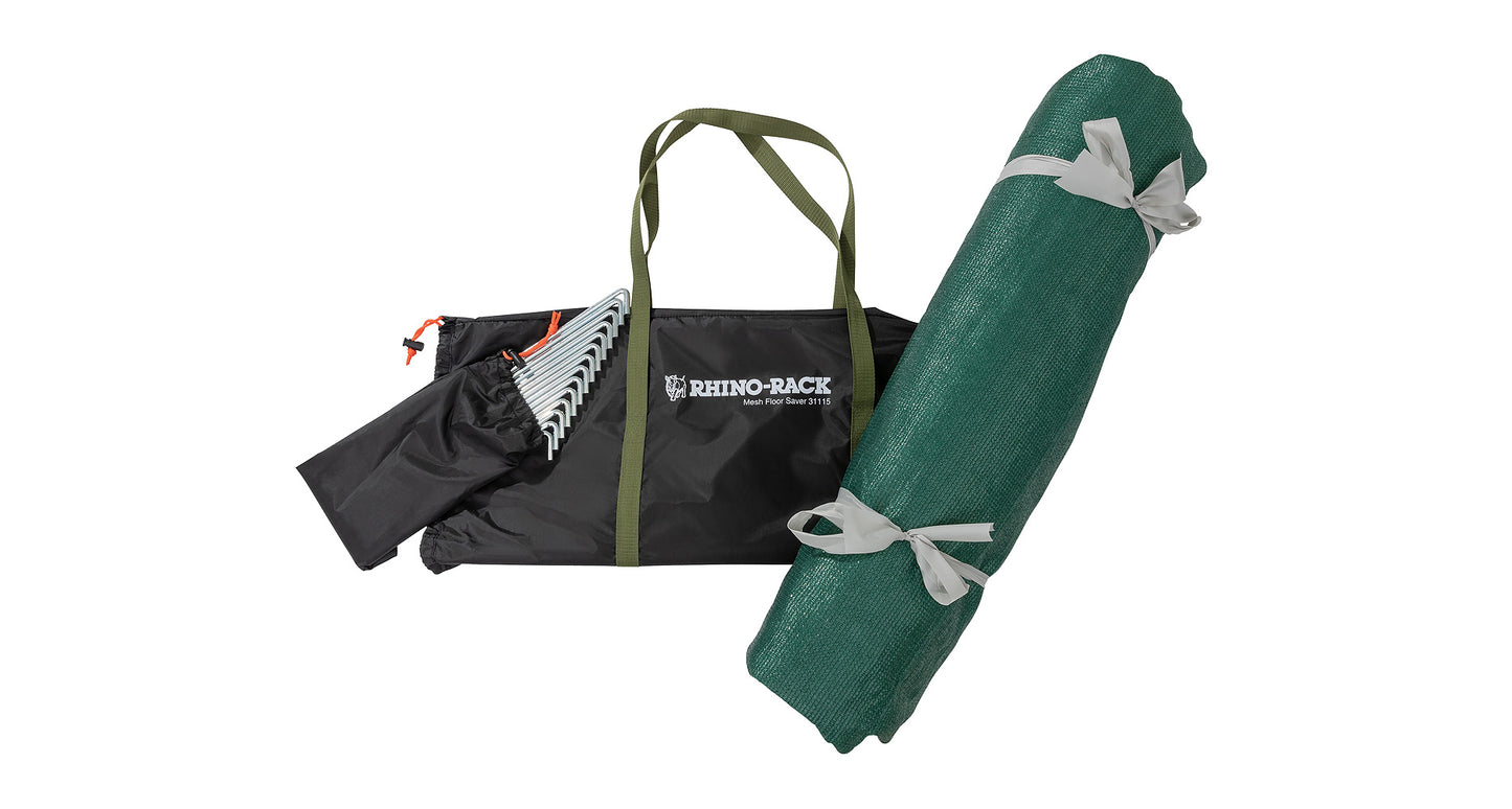Revêtement de sol Batwing Rhino-Rack, accessoire de protection pour véhicule tout-terrain, en matériau durable et résistant.