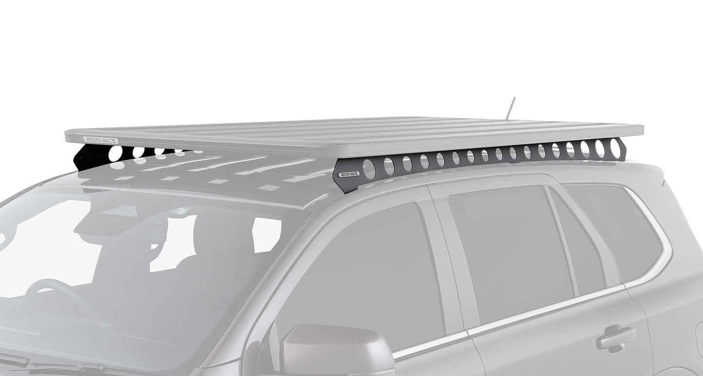 Système de fixation Backbone pour Ford Everest U704, accessoire Rhino-Rack, montrant la structure de montage robuste en métal noir.