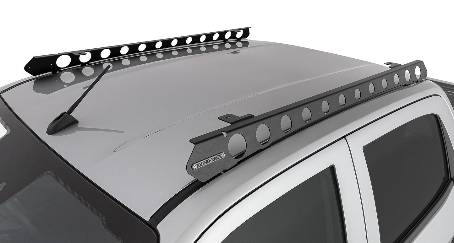 Système de montage Backbone pour Isuzu D-Max Gen3 et Mazda BT-50 Double Cab, accessoires Rhino-Rack, vue de côté.