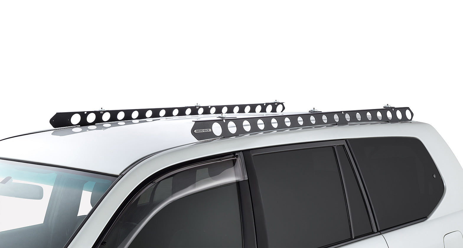 Système de fixation Backbone pour Prado 120, accessoire Rhino-Rack, montage robuste en acier noir pour rack de toit Rhino-Rack.