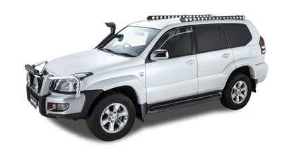 Système de montage Backbone pour Prado 120 de Rhino-Rack, accessoire de fixation robuste pour véhicule tout-terrain.