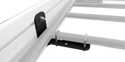Support de fixation auvent Rhino-Rack pour galeries tubulaires, accessoire robuste pour véhicule tout-terrain.
