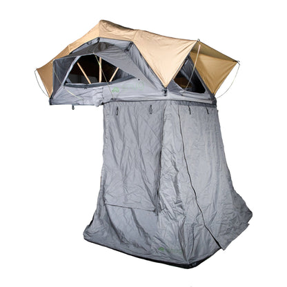 Annexe pour tente de toit SNUG OURAL 160, accessoire pour tente de toit de camping, en tissu durable, fixé autour de la tente SNUG.