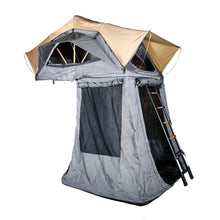 Accessoire pour tente de toit SNUG OURAL 160, annexe pour camping et camping-car, en tissu résistant, noir et compact.