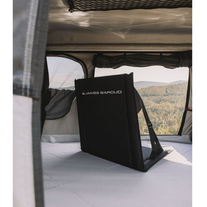 Paire de sièges pliables pour tente de toit James Baroud, accessoires confortables et légers pour camping en extérieur.