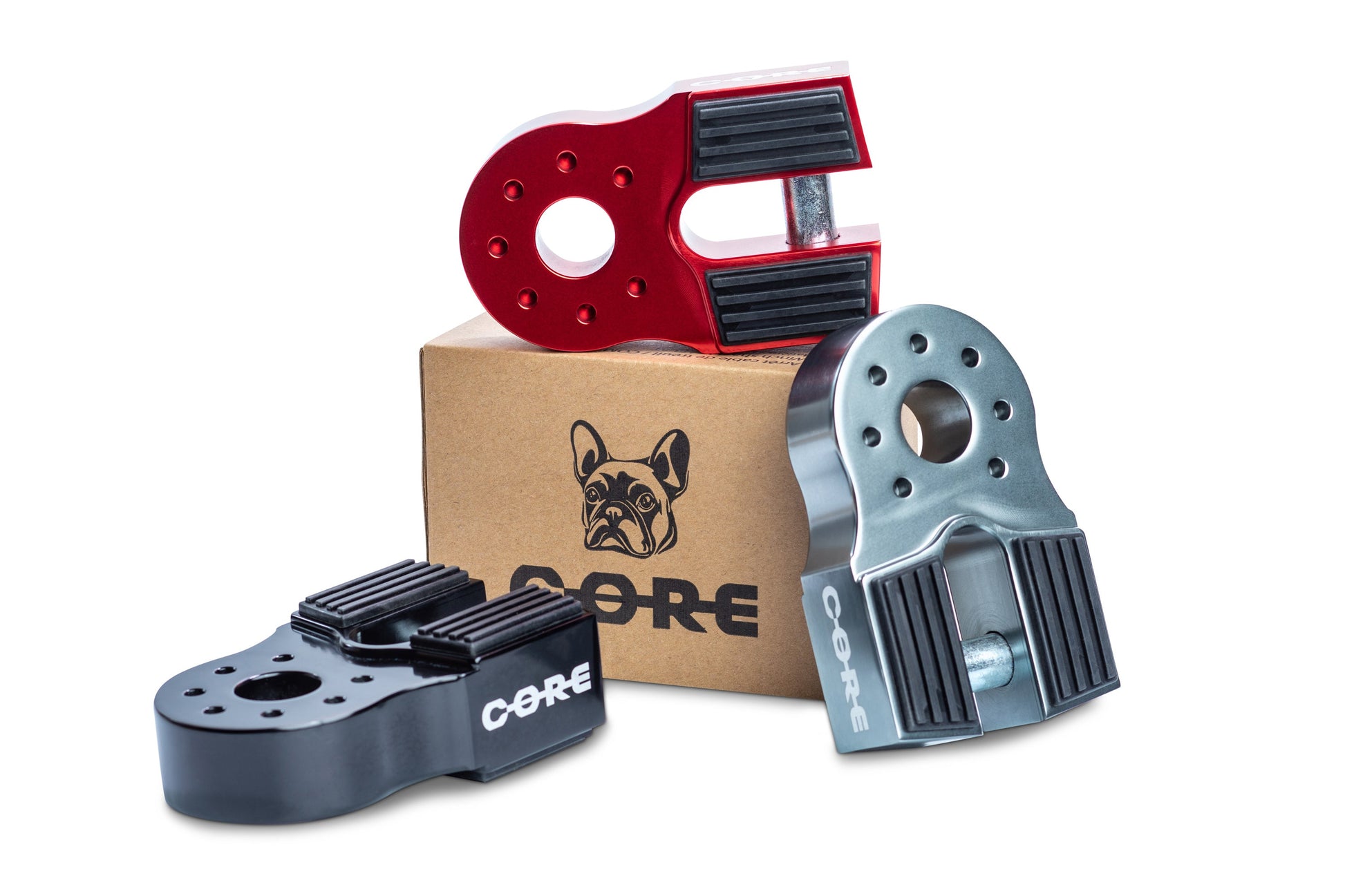 Arrêt câble de treuil aluminium plat CORE 12T pour accessoires de treuils OffRoad, solide et résistant.
