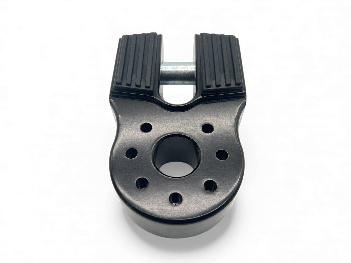 Arrêt de corde 10T en alu noir pour manille rigide, accessoire pour treuils N4 OFFROAD, robuste et léger pour l'off-road.