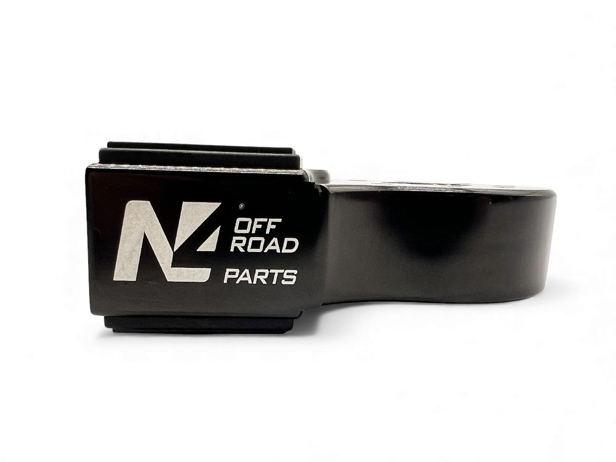 Arrêt de corde 10T en alu noir pour manille rigide, accessoire pour treuils N4 OFFROAD, robuste et léger, pour usage off-road.