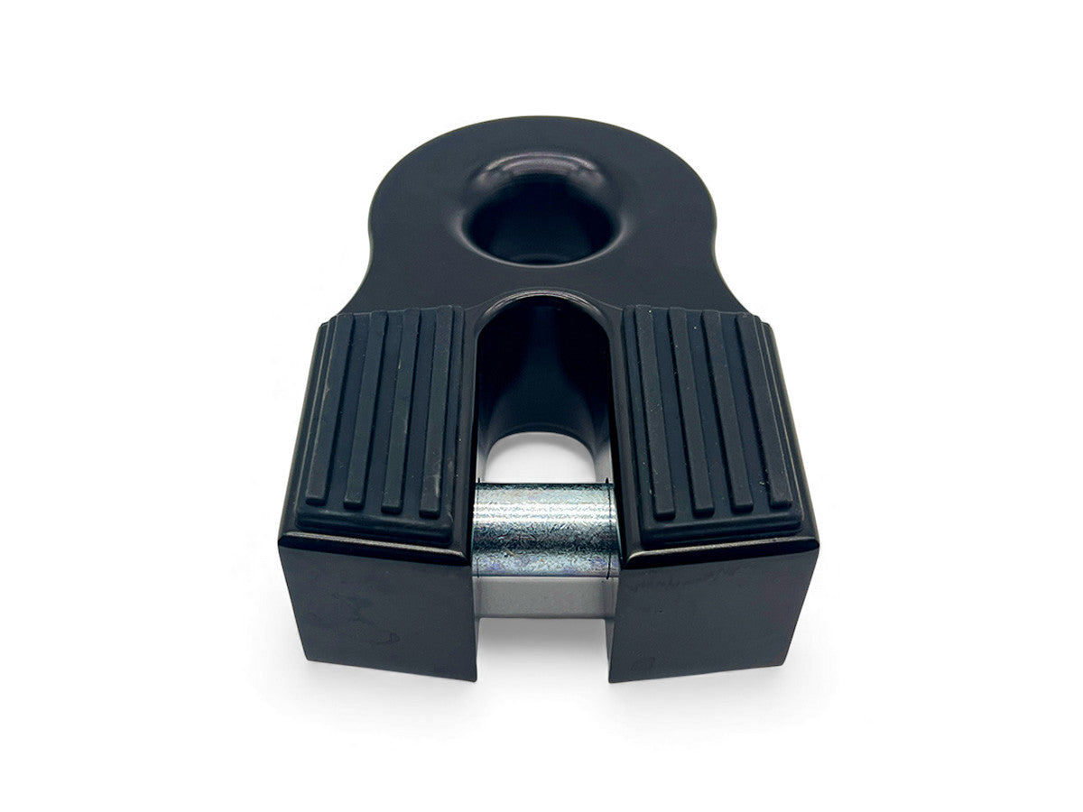 Arrêt de corde 10T en alu noir pour manille souple, accessoire de treuil N4 OFFROAD, pour utilisation tout-terrain.