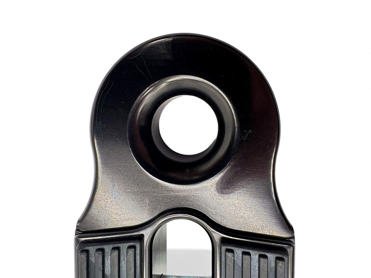 Arrêt de corde en aluminium noir pour manille souple, accessoire pour treuils N4 OFFROAD, capacité 10 tonnes.