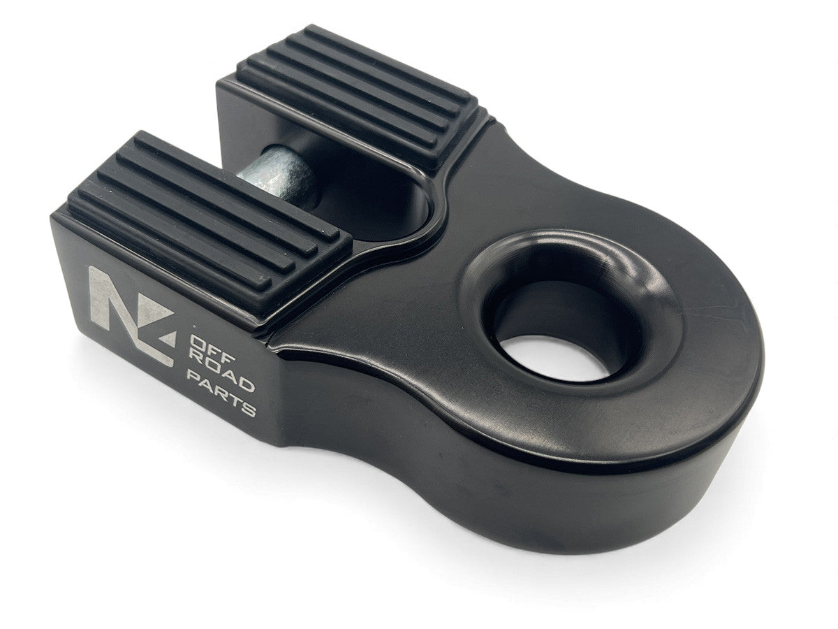 Arrêt de corde 10T en alu noir pour manille souple, accessoire treuil N4 OFFROAD, robuste et léger pour équipement tout-terrain
