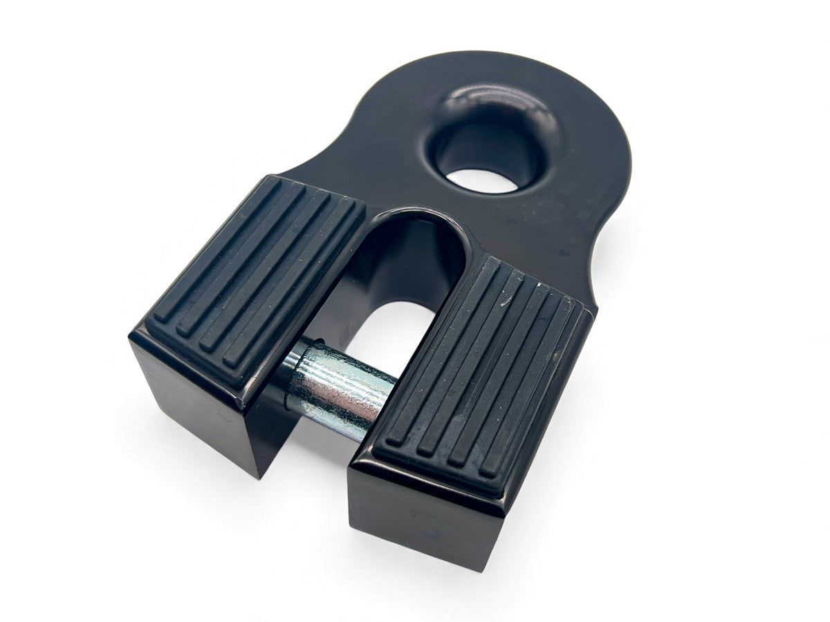 Arrêt de corde 10T en alu noir pour manille souple, accessoire de treuil N4 OFFROAD, utilisé pour sécuriser la corde lors de l'off-road.