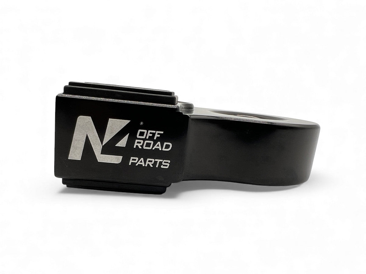 Arrêt de corde 10T en alu noir pour manille souple, accessoire de treuil N4 OFFROAD, pour usage tout-terrain.