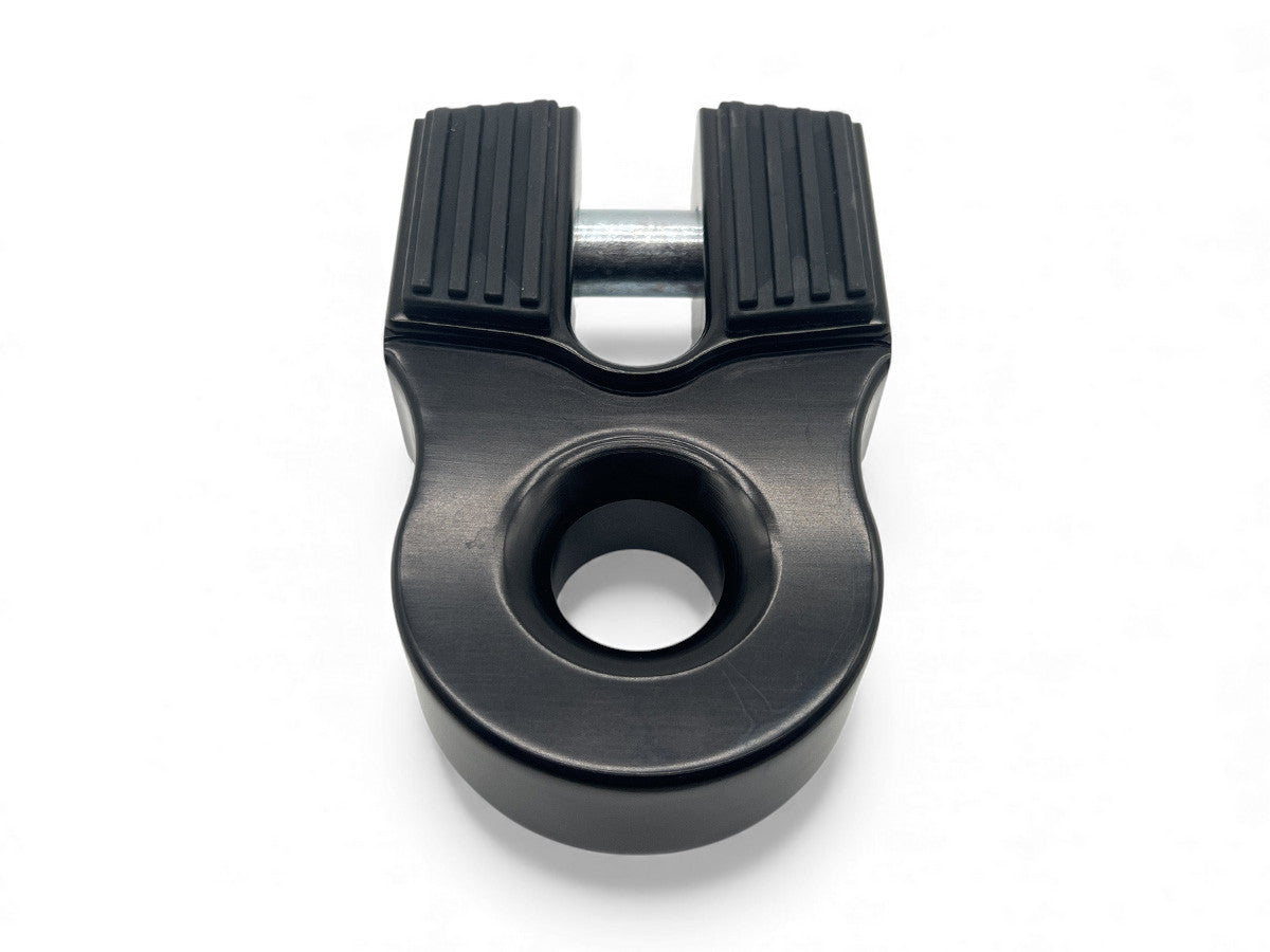 Arrêt de corde 10T en aluminium noir pour manille souple, accessoire treuils N4 OFFROAD, robuste et léger.