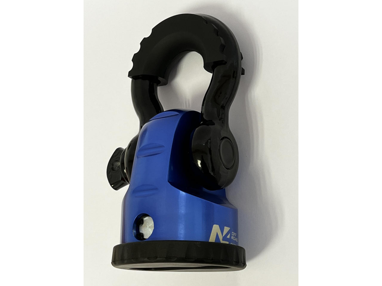 Arrêt de corde 8T en aluminium anodisé bleu pour fixation manille N4 OFFROAD, accessoire pour treuils tout-terrain.