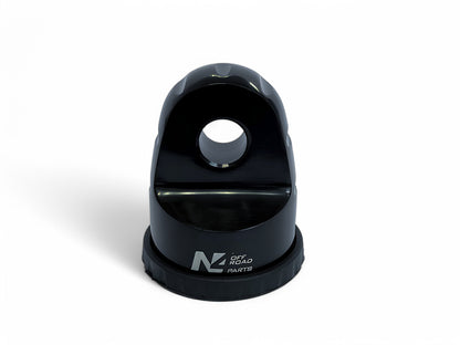 Arrêt de corde 8T en aluminium anodisé noir pour fixation manille, accessoire treuils N4 OFFROAD, robuste et léger.