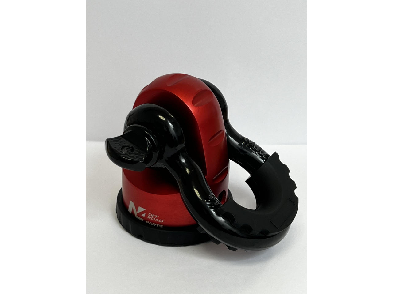 Arrêt de corde 8T en aluminium anodisé rouge pour fixation de manille N4 OFFROAD, accessoire treuils tout-terrain.