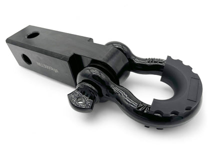 Barre d'attelage remorquage 50mm en acier avec manille de traction 4,7T pour accessoires treuils N4 OFFROAD.