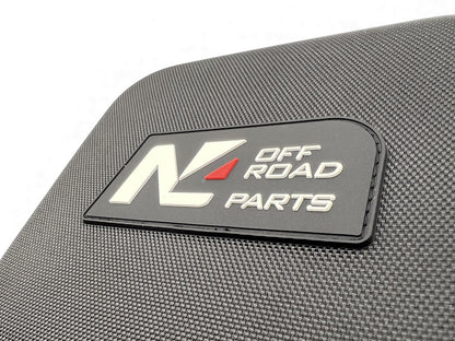 Étui de rangement pour anneau de treuillage N4-Offroad, accessoire pour treuils tout-terrain, noir avec logo N4 OFFROAD.