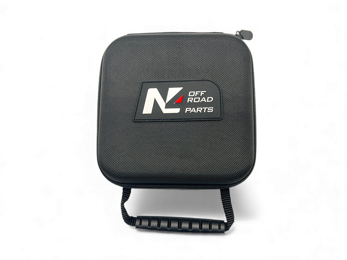 Étui de rangement pour anneau de treuillage N4 OFFROAD, accessoire pour treuils tout-terrain, en tissu résistant noir.