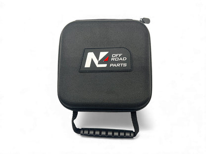 Étui de rangement pour anneau de treuillage N4 OFFROAD, accessoire pour treuils tout-terrain, en tissu résistant noir.
