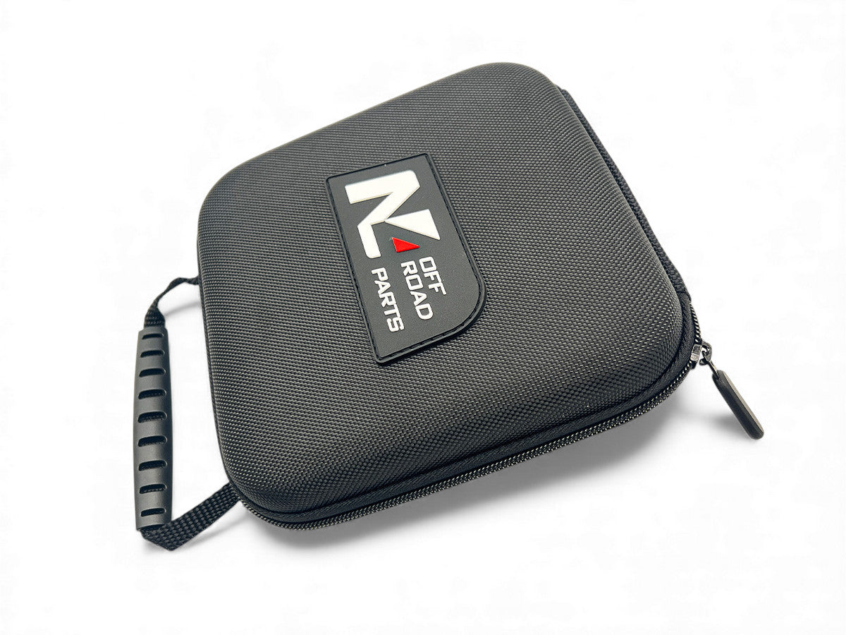 Étui de rangement pour anneau de treuillage N4 OFFROAD, accessoire pour treuils tout-terrain, en plastique robuste.