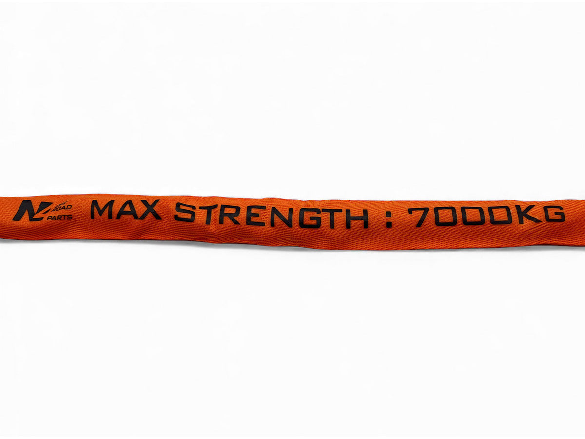 Manille souple textile fusible 7T avec sacoche N4 OFFROAD, accessoire pour treuils tout-terrain, robuste et facile à transporter.