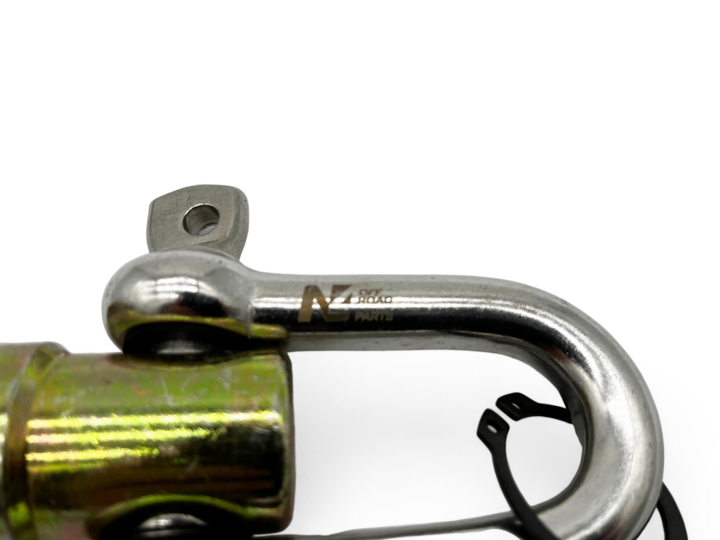 Manille tournante en inox pour pare-chocs, accessoire treuil N4 Offroad, robuste et durable pour véhicules tout-terrain.