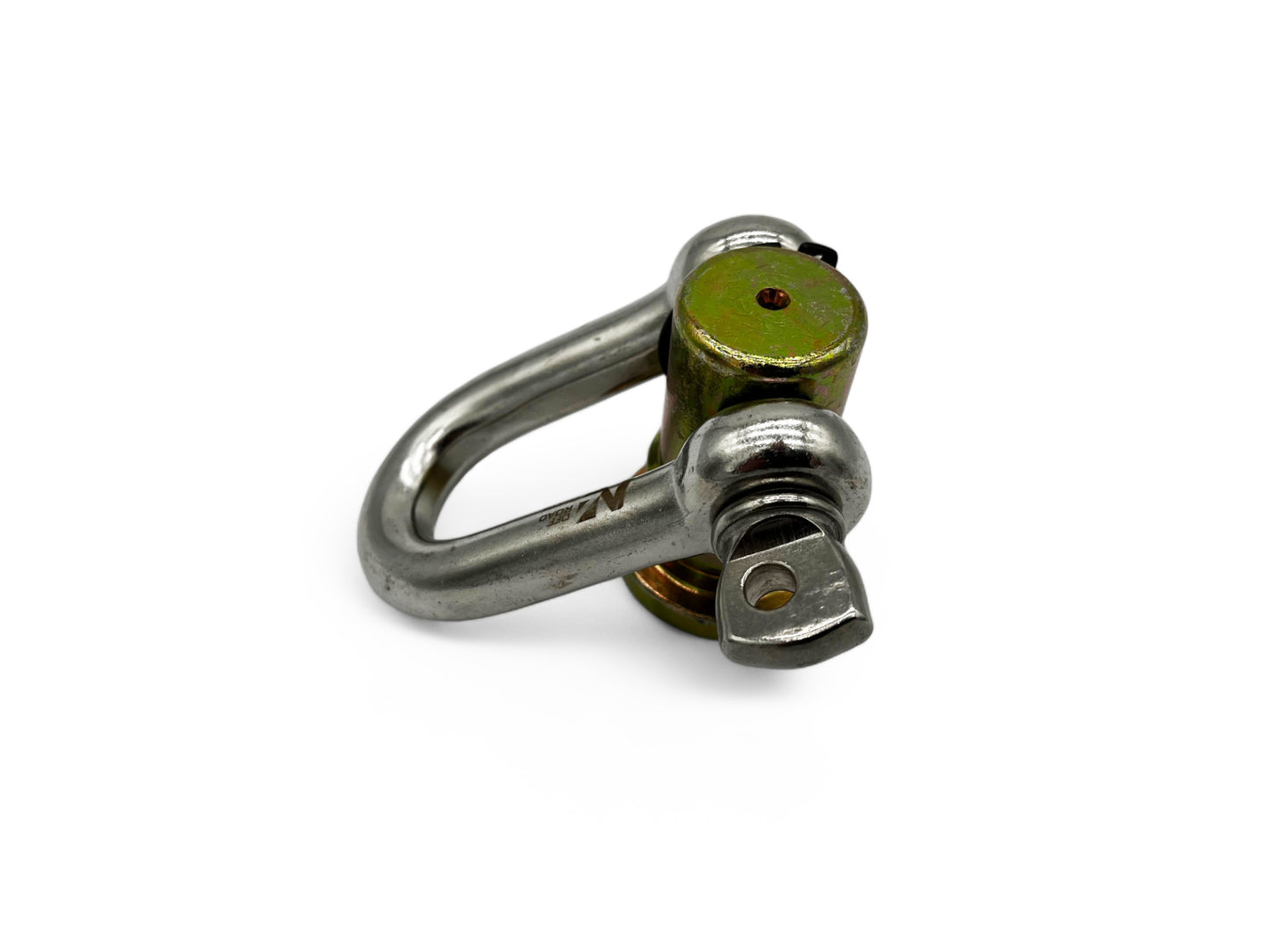 Manille tournante en inox pour pare-chocs, accessoire treuils N4 OFFROAD, robuste et durable pour véhicules tout-terrain.