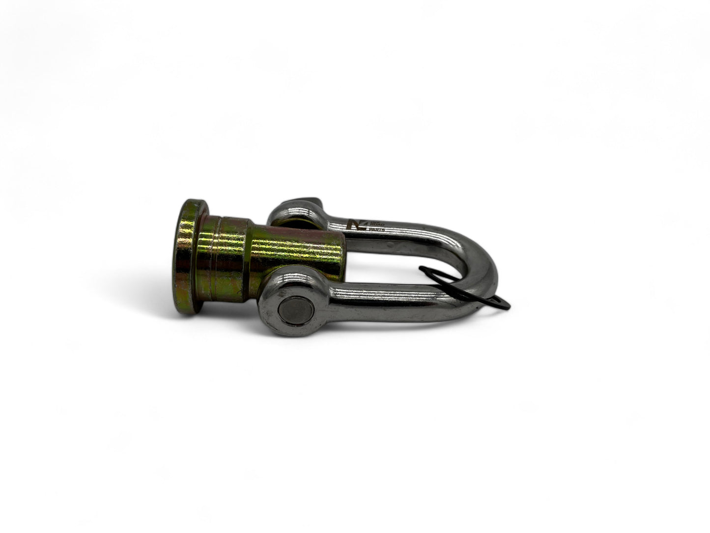 Manille tournante en inox pour pare-chocs, accessoire treuil N4 OFFROAD pour off-road, robust et durable.