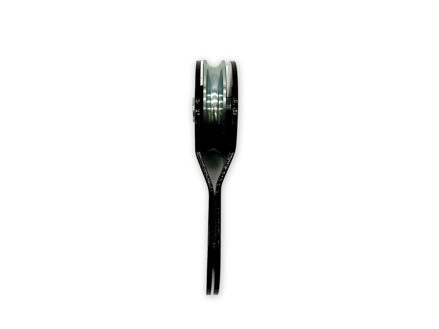 Poulie de mouflage 8T N4 OFFROAD, accessoire treuils robuste pour véhicules tout-terrain, en aluminium noir avec roulement.