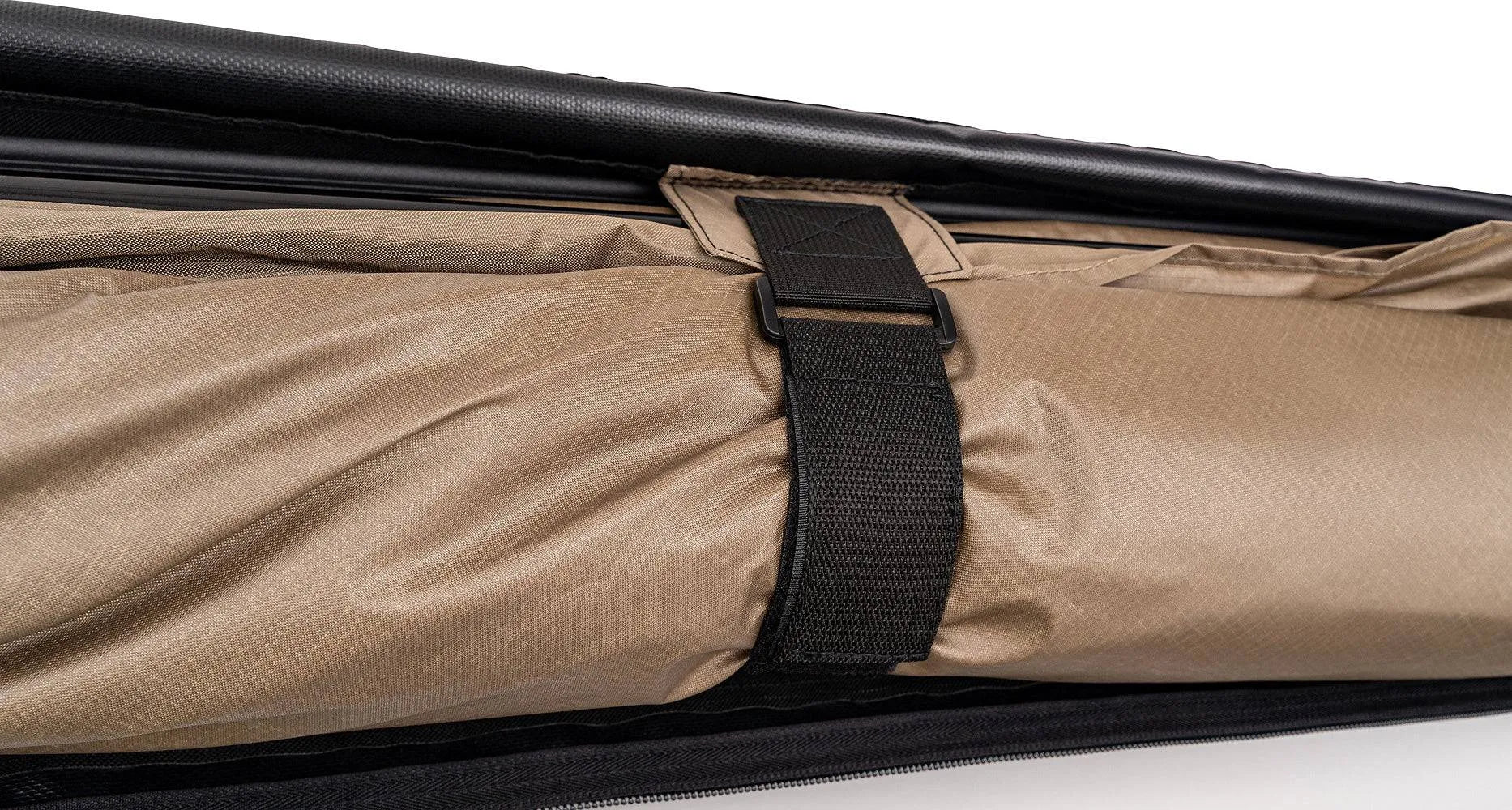 Auvent circulaire 270° Batwing Compact 2m gauche de RHINO-RACK avec fixations STOW IT, pour véhicule tout-terrain.