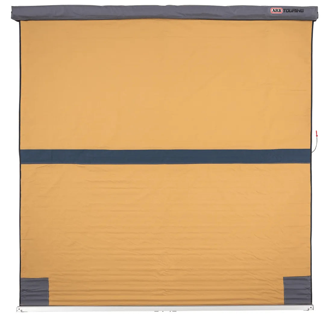 Auvent Touring ARB 2000x2500mm avec LED intégrée, robuste et adapté pour véhicules tout-terrain, en tissu durable.