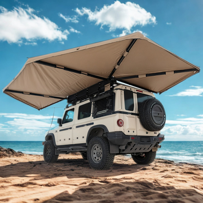Pack d'auvent auto-portant 270° avec parois pour côté gauche, pour véhicule, marque RHINO-RACK, robuste et pratique