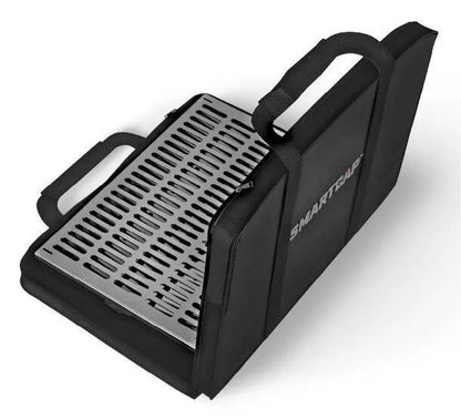Foyer de barbecue RSI SMARTCAP, brasero BBQ en métal noir avec grille de cuisson et poignées pour extérieur.