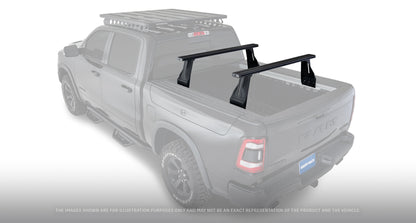 Kit de 2 barres de toit de 1260 mm pour Dodge Ram, système Reconn-Deck, marque RHINO-RACK, fixation robuste pour véhicule.