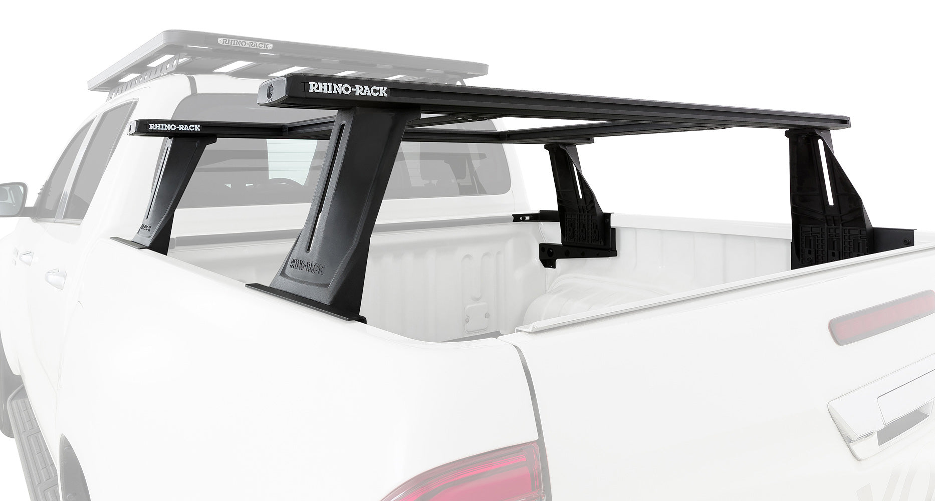 Kit de 2 barres de toit RHINO-RACK pour Toyota Hilux Revo 2015+ avec système Reconn-Deck, longueur 1500 mm.