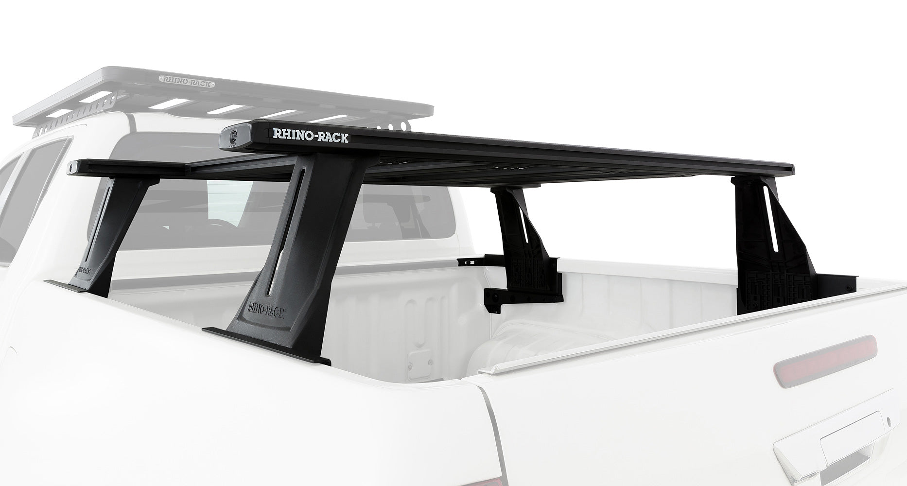 Kit de 2 barres de toit Rhino-Rack de 1500 mm pour Toyota Hilux Revo 2015+ avec 4 transversales, système Reconn-Deck.