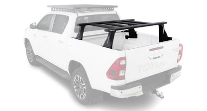 Kit de 2 barres de toit RHINO-RACK pour Toyota Hilux Revo 2015+ avec système Reconn-Deck et 4 barres transversales.