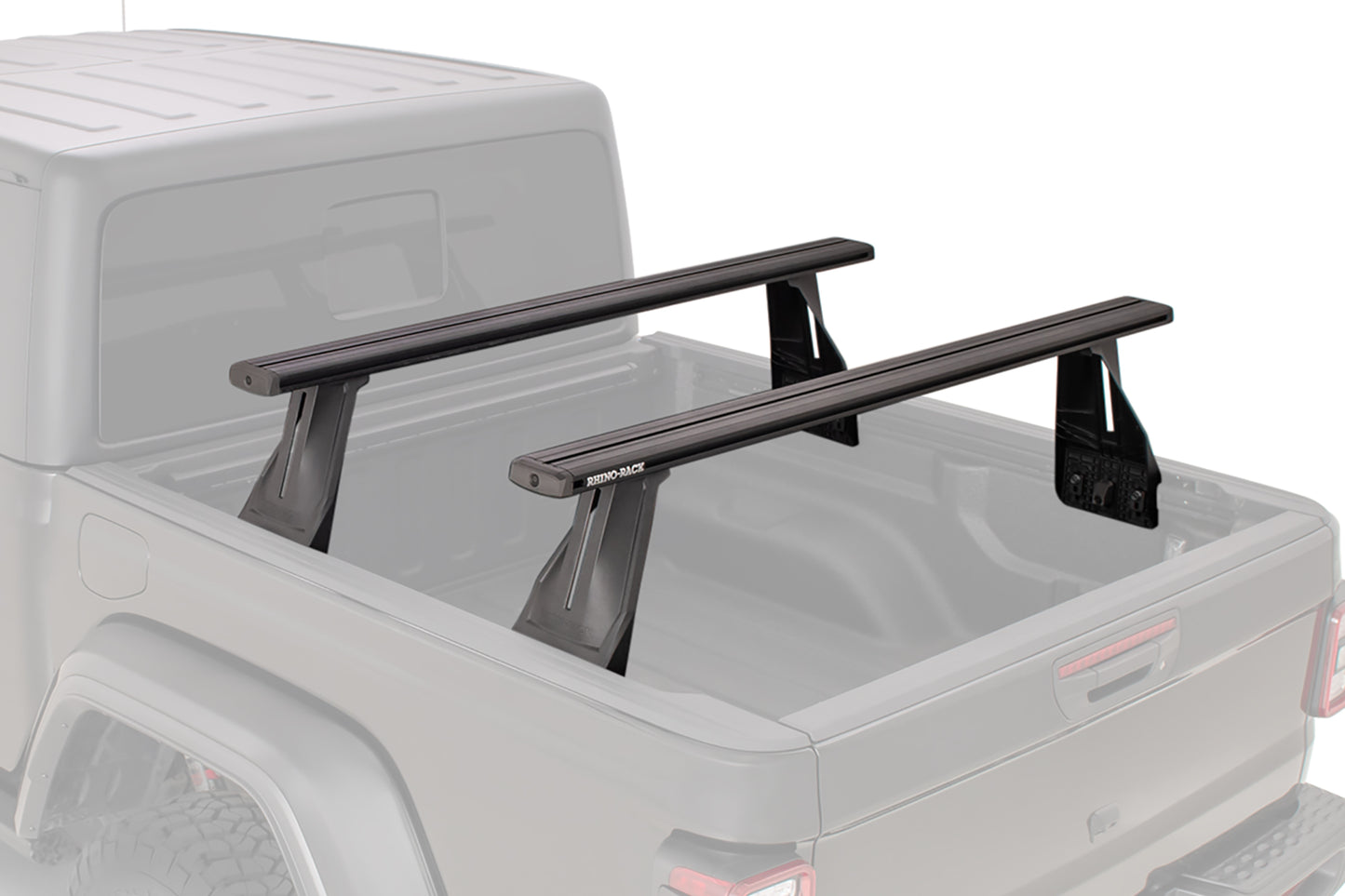 Kit de 2 barres de toit pour Ford Ranger T6-T8, système Reconn-Deck, marque RHINO-RACK, longueur 1500 mm, fixation robuste.