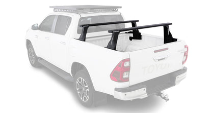 Kit de 2 barres de toit de 1500 mm RHINO-RACK pour Toyota Hilux Revo 2015+, système Reconn-Deck, barres de benne.