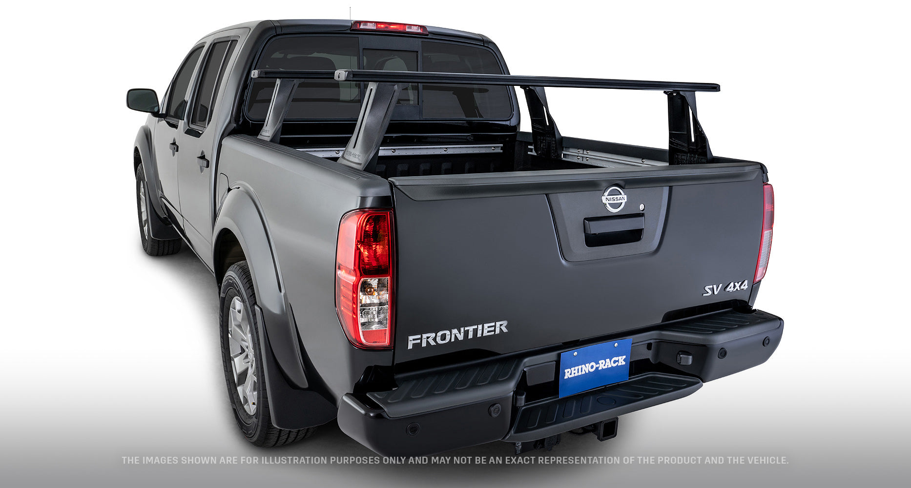 Kit de 2 barres de toit Vortex RHINO-RACK pour Nissan Navara NP300 2015+ avec système Reconn-Deck, robuste et facile à installer.
