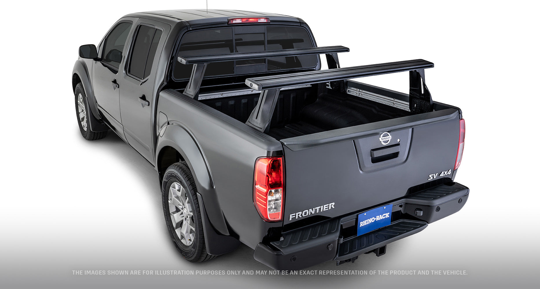 Kit 2 barres de toit Vortex RHINO-RACK pour Nissan Navara NP300 2015+, système Reconn-Deck, accessoires pour chargement en acier.