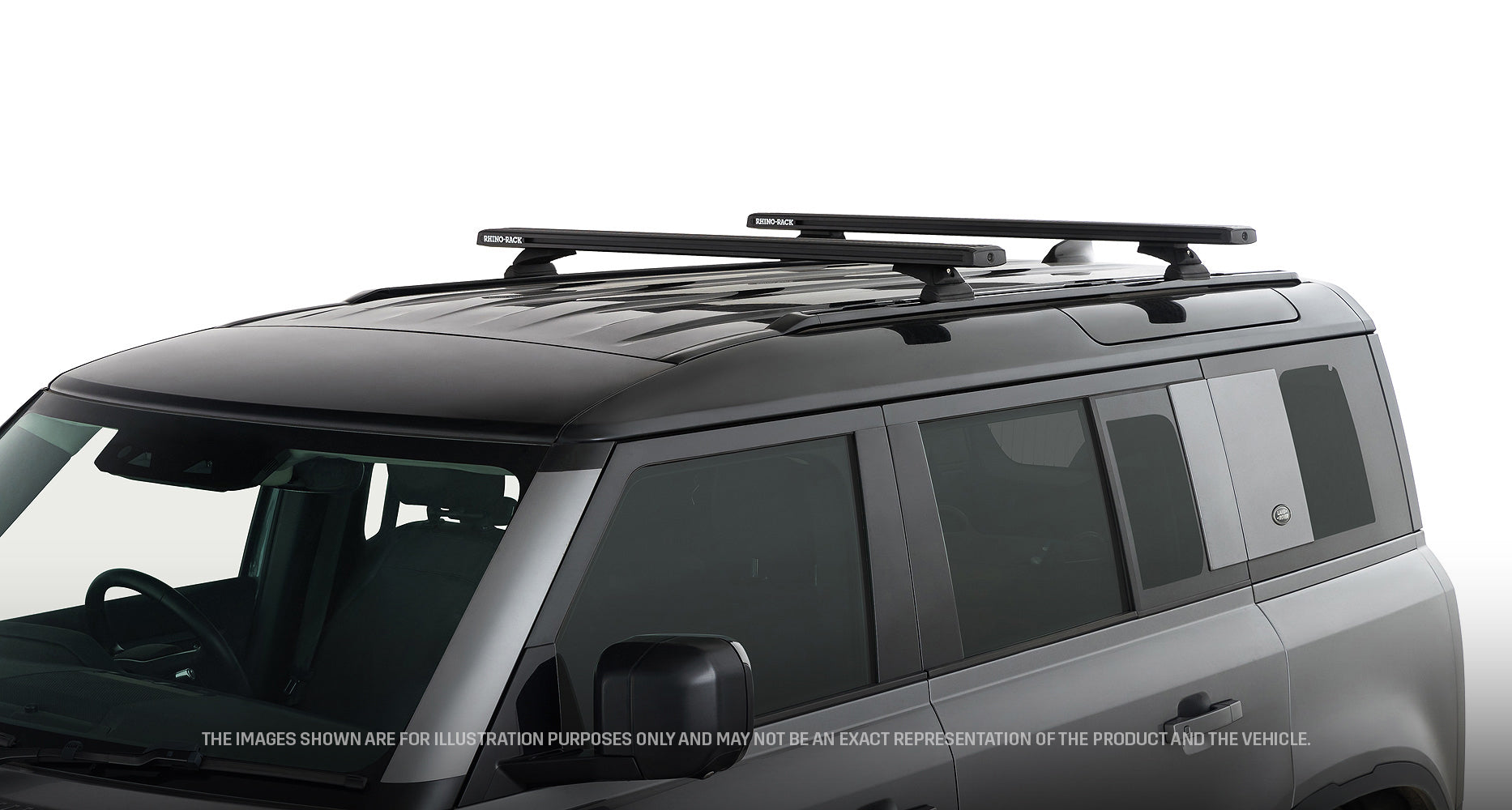 Kit de 2 barres de toit Rhino-Rack pour Land Rover Defender II 110 L663 2020+, système Reconn-deck, 1260 mm, robustes et sécurisées.