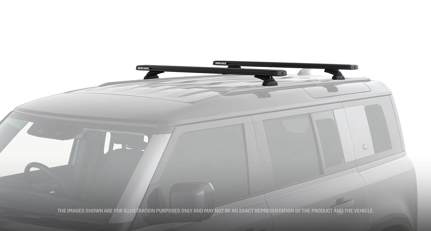 Kit de 2 barres de toit RHINO-RACK pour Land Rover Defender II 110 L663 2020+ avec système Reconn-deck, longueur 1260 mm.