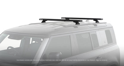 Kit de 2 barres de toit RHINO-RACK pour Land Rover Defender II 110 L663 2020+ avec système Reconn-deck, longueur 1260 mm.