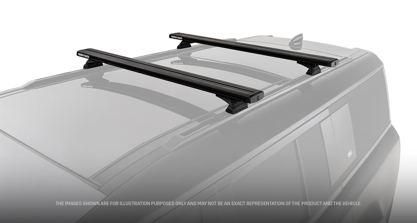 Kit de 2 barres de toit RHINO-RACK de 1260 mm pour Land Rover Defender II 130 L663 2023+ avec système Reconn-Deck.