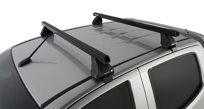 Kit de 2 barres de toit Rhino-Rack Heavy Duty noires de 1375mm pour Isuzu D-Max Gen II TF 2016-2020, série 2500.